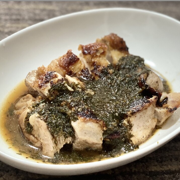 アカモクソース添えモモチキンソテー レシピ 作り方 By アカモクの達人 楽天レシピ アカモクソース添えモモチキンソテー レシピ 作り方 By アカモクの達人 楽天レシピ